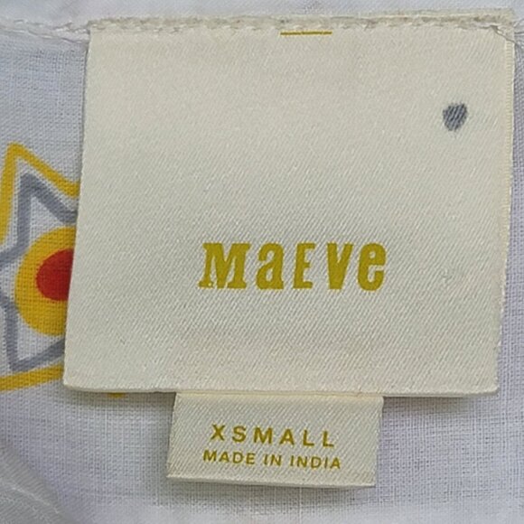 Anthropologie Maeve Eliot Popover Colorful Blouse Top. Size XS - Picture 7 of 7